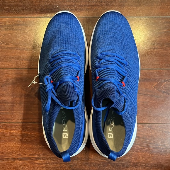 FootJoy Flex XP Golf Shoes Spikeless Mens 10 Blue 56268 Slip-On New With Box - Picture 2 of 16